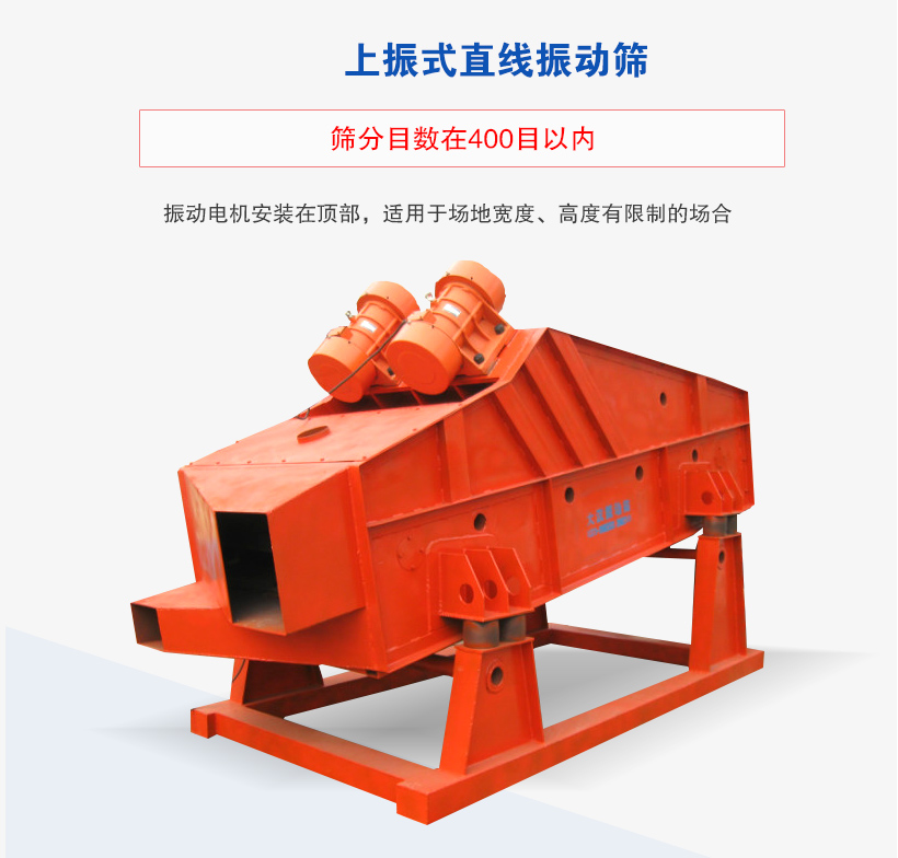 上振式直线振动筛介绍